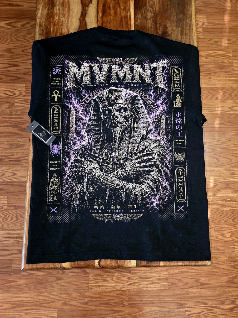 MVMNT Men's "Mummy" Black Graphic Tee